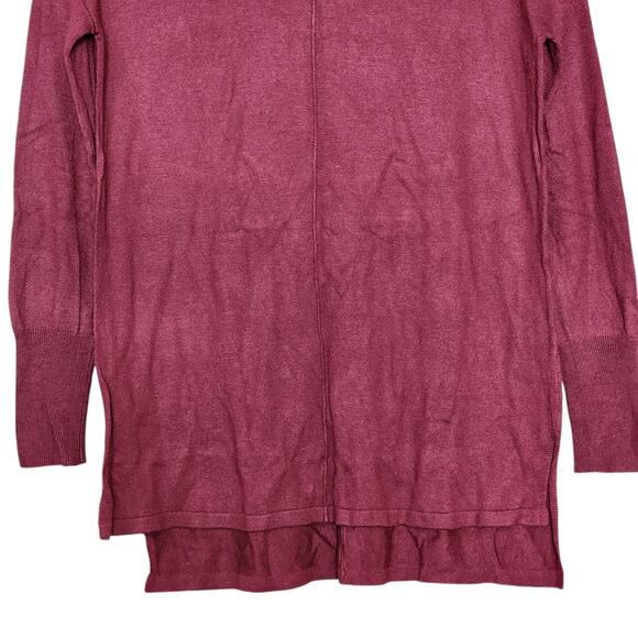 Pink Republic Womens Pullover Sweater Size L Dark Red Long Sleeve Split Seam - Picture 5 of 13